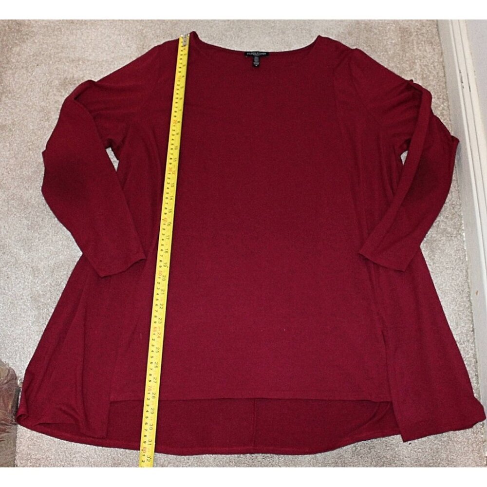 Eileen Fisher - Bateau Neck, Step Hem Tunic in Cozy Viscose Jersey,, 1X - Picture 5 of 7